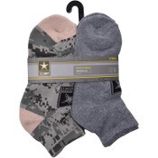 Wholesale - 6pk ARMY DIGI CAMO HC QTR SOCKS SIZE 9-11, UPC: 193159217983
